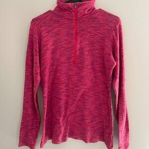 Columbia Women's Vibrant Pink Quarter-Zip Pullover-Size L